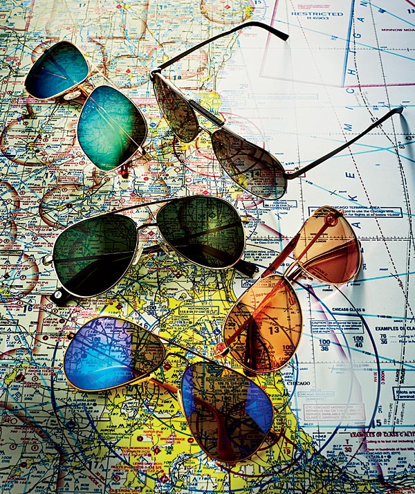 Oliver Peoples sunglasses, Versace sunglasses, Michael Kors sunglasses, Ray-Ban sunglasses, and Warby Parker sunglasses