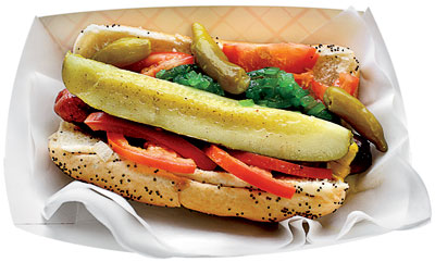 Chicago-style hot dog