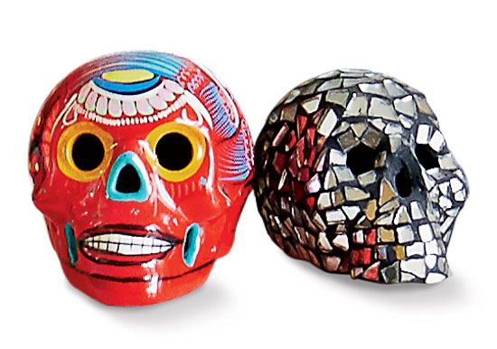 Mexican ceramic skulls
