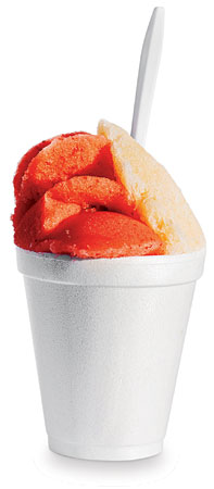 Peach Italian ice from Miko’s Italian Ice