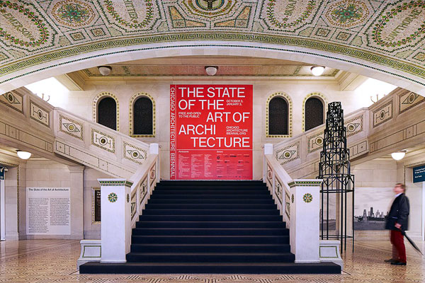 Installation view of the Chicago Architecture Biennial