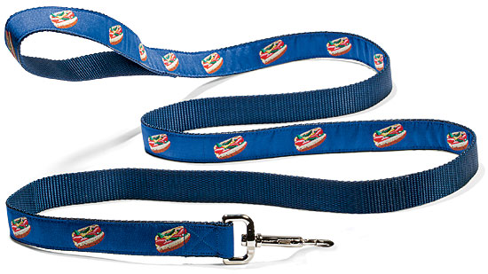 Hot-dog-printed dog leash