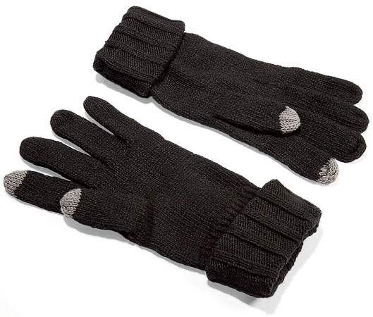 Wool and acrylic unisex touchscreen gloves