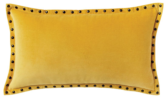Studded velvet pillow cover