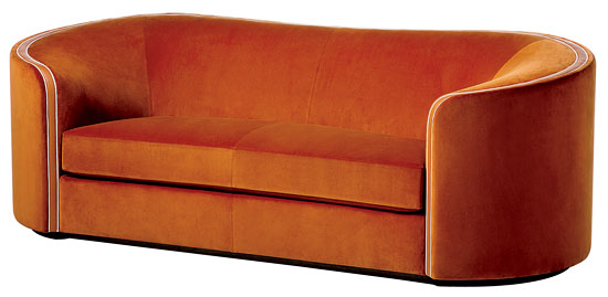 Cotton velvet sofa