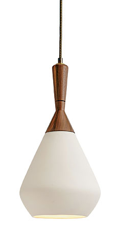 KleinReid porcelain and walnut pendant