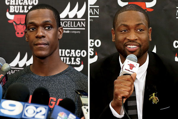 Rajon Rondo and Dwyane Wade