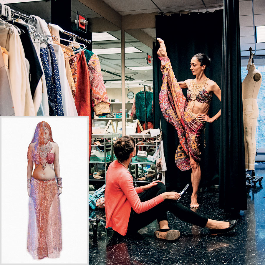 Victoria Jaiani and a costume sketch