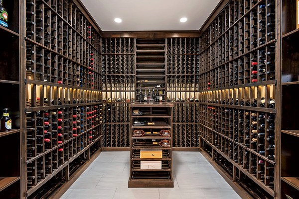 Bucktown home wine cellar
