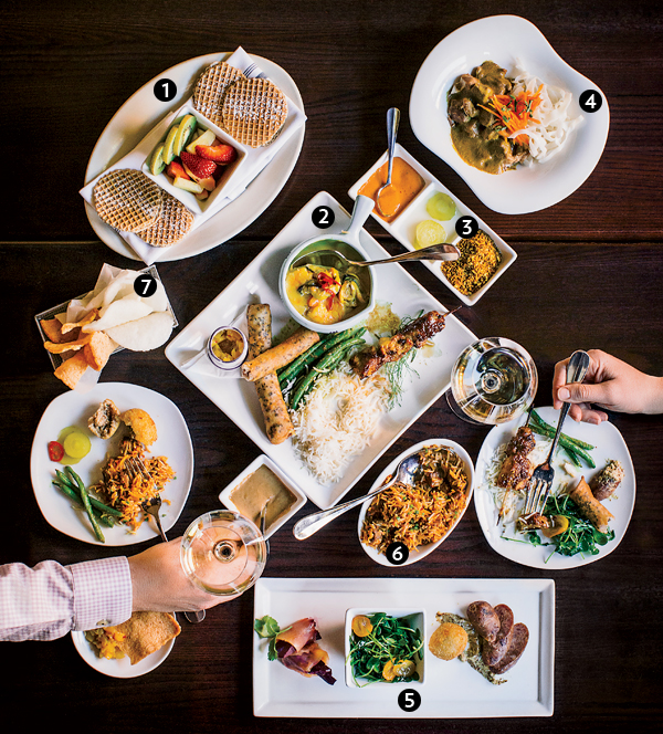 A rijsttafel at de Quay