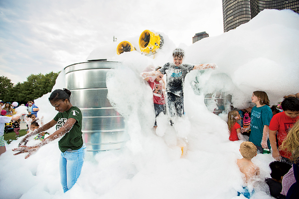 A foam party