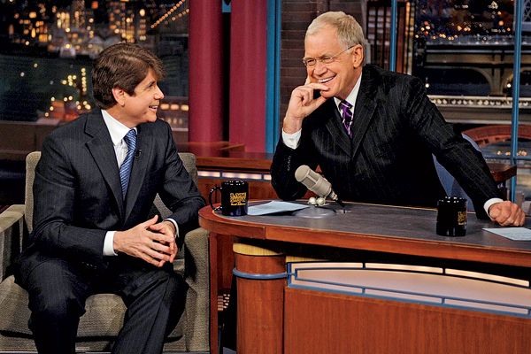 Blagojevich yucking it up with David Letterman in 2009
