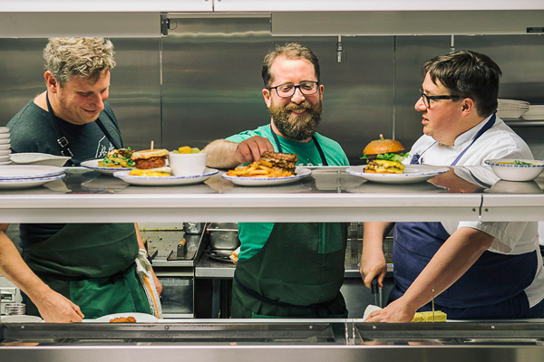 City Mouse chefs Ben Lustbader, Jason Vincent, and Pat Sheerin