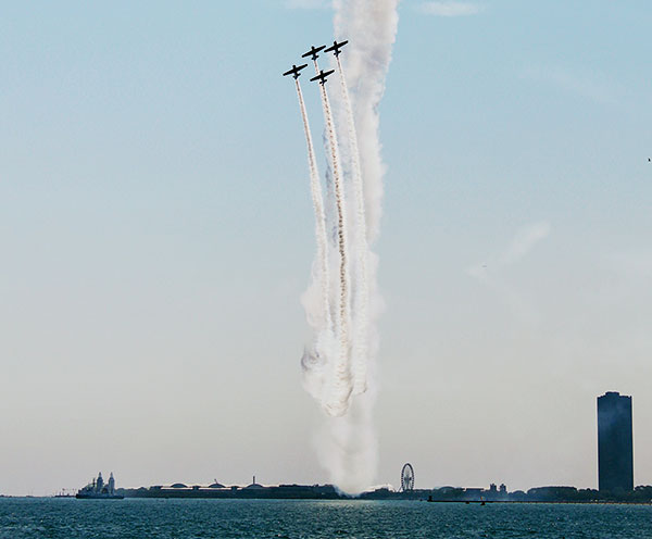 Planes flying at the Air and Water Show