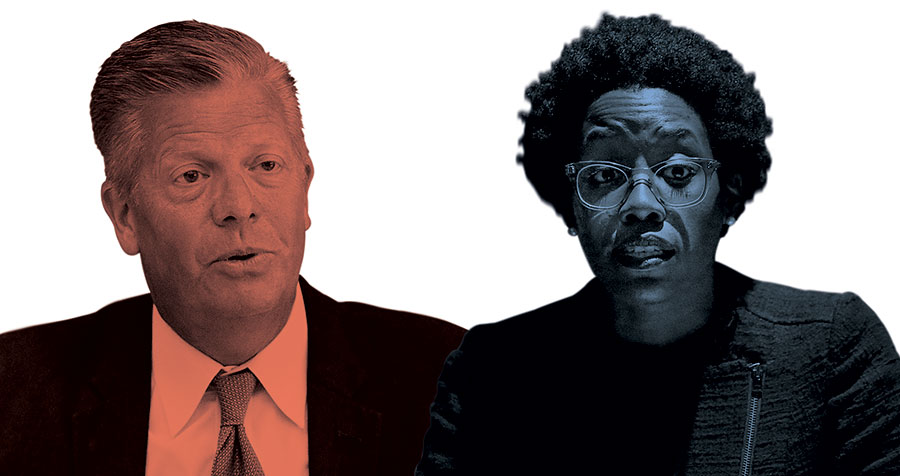 Randy Hultgren and Lauren Underwood