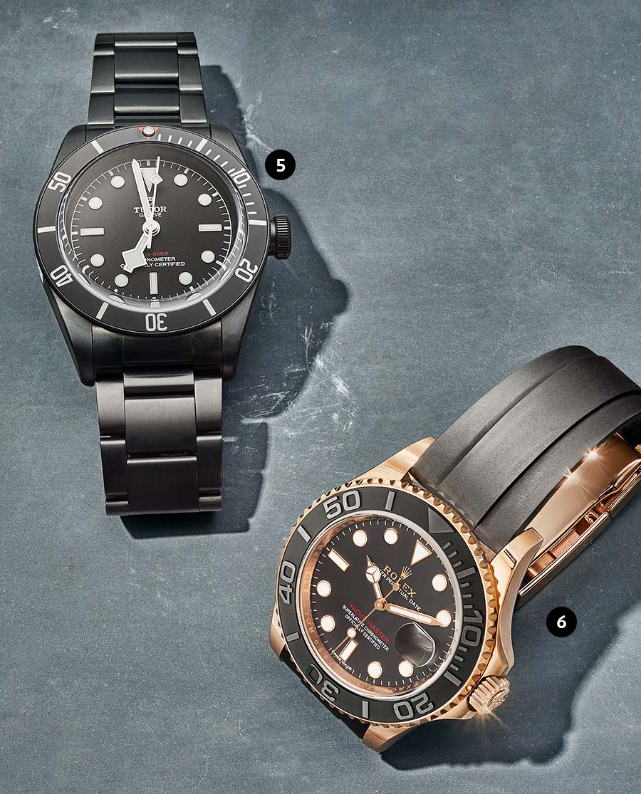 Matte black watches