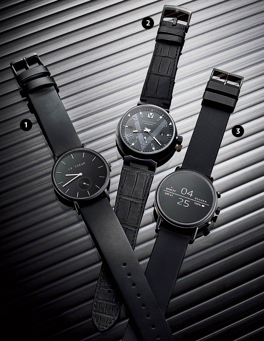 Matte black watches