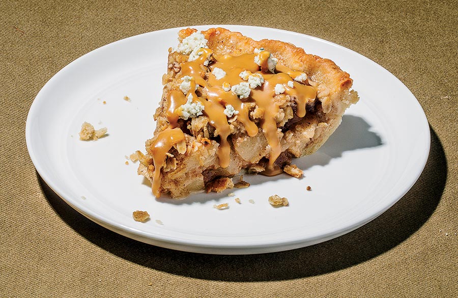 Bleu Cheese Praline Pear pie from Justice of the Pies