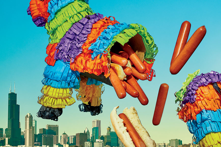 Hot dog piñata