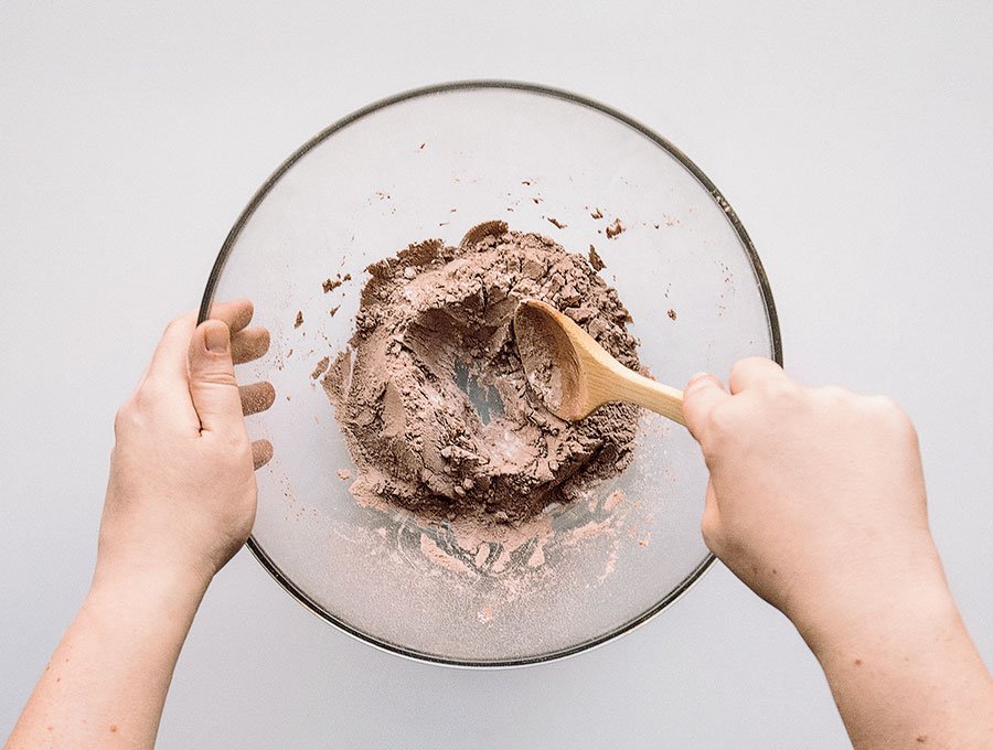 Stirring dry ingredients