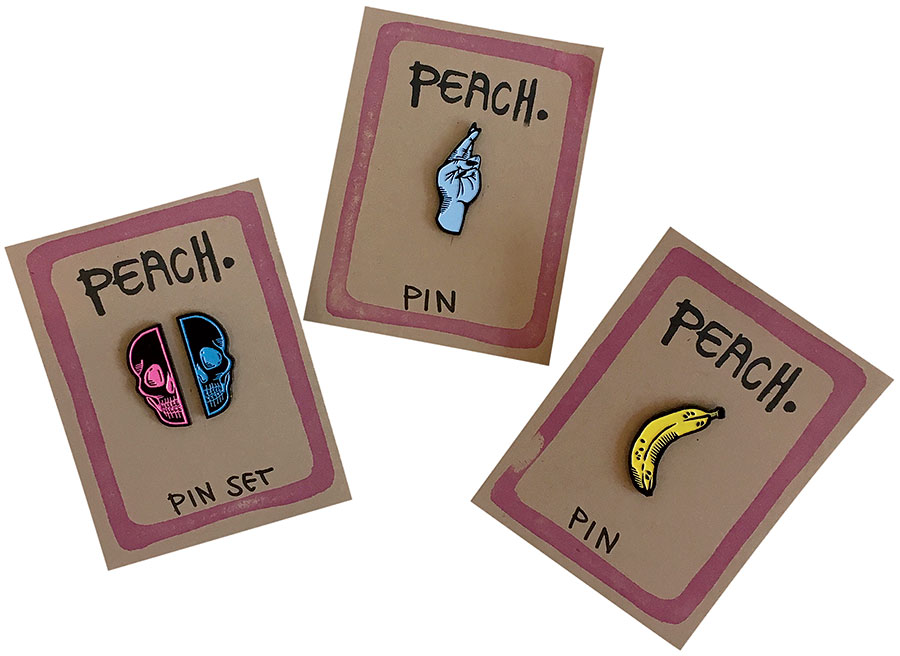 Peach pins