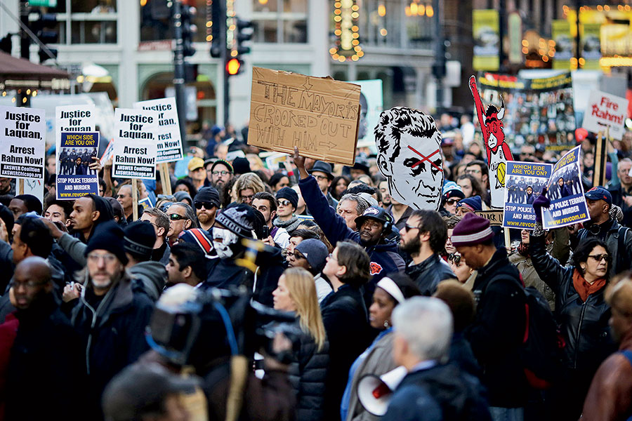 Michigan Avenue protest