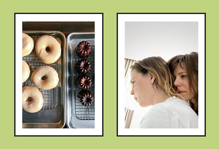 Whiskey-glazed doughnuts and canelé; snuggling with Anna when she’s busy