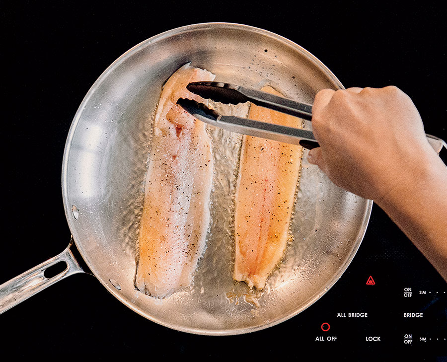 Sauteeing fish