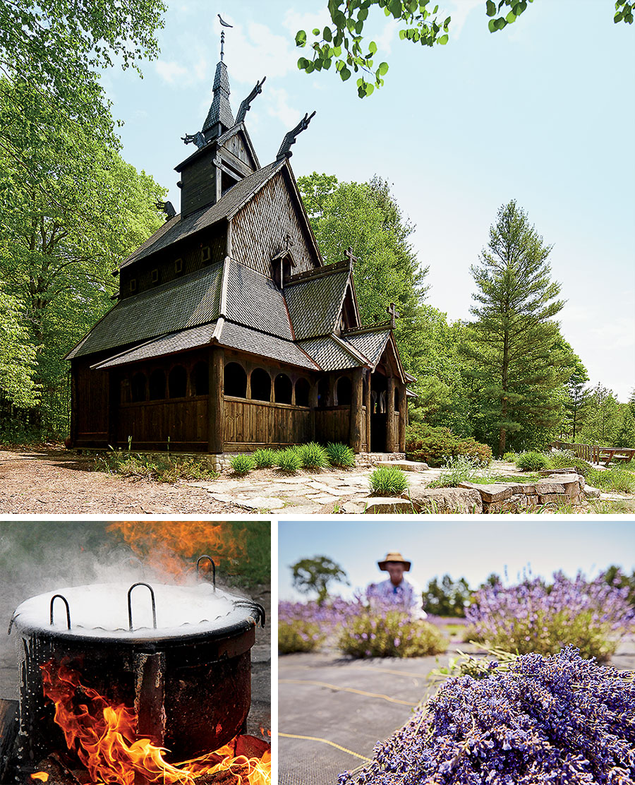 Stavkirke, Fragrant Isle lavender farm, fish boil