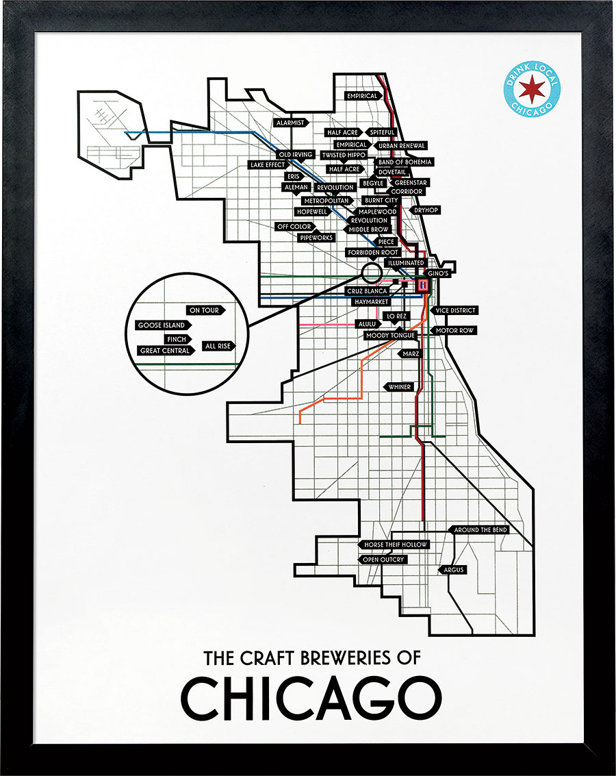 Chicago craft brewery map