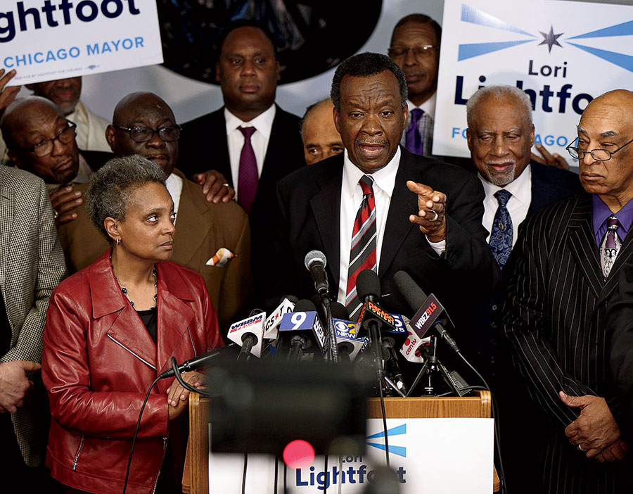 Wilson with Lori Lightfoot