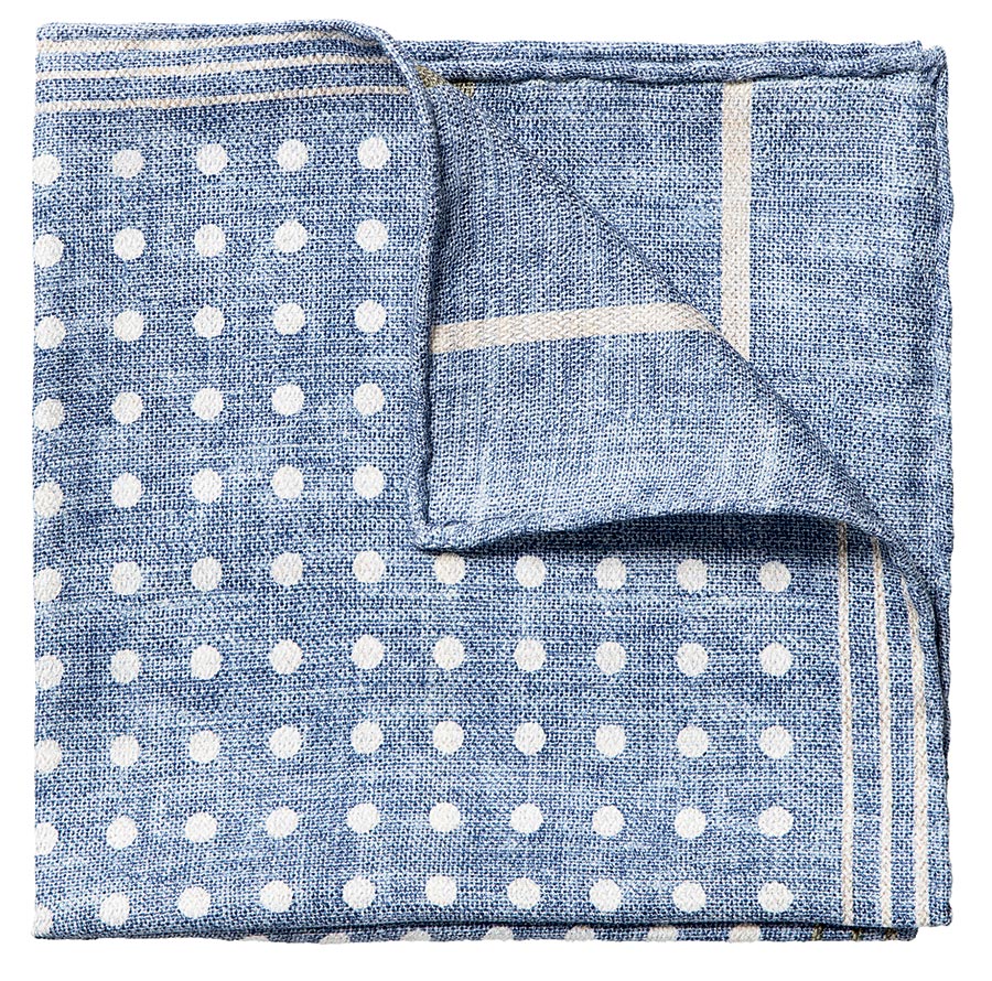 Silk double-faced pocket square