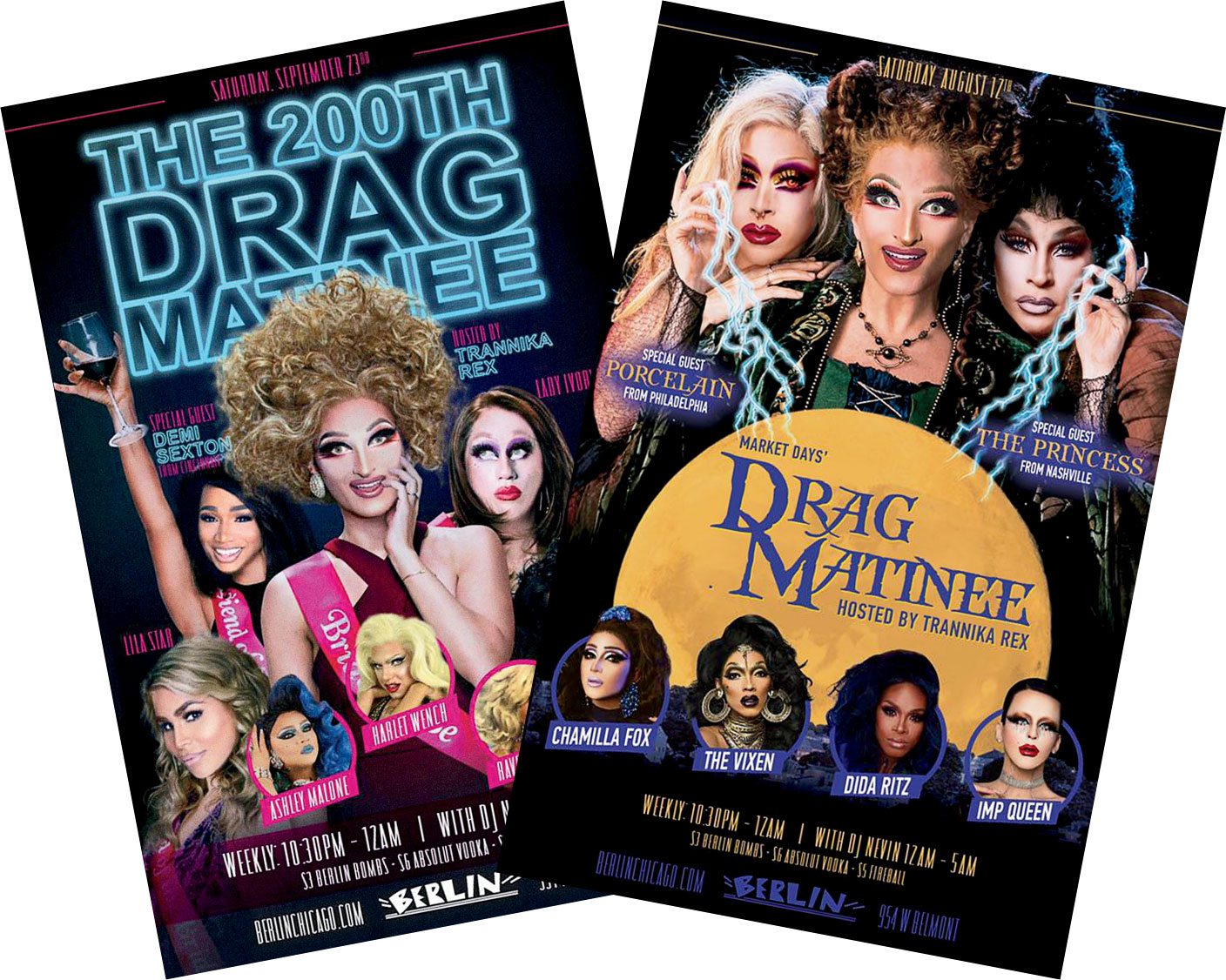 Promotional material for the T Rex–hosted Drag Matinee.