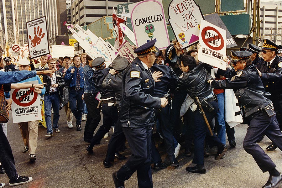 Protesters take over downtown for the National AIDS Action for Healthcare