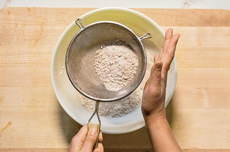 Sifting dry ingredients