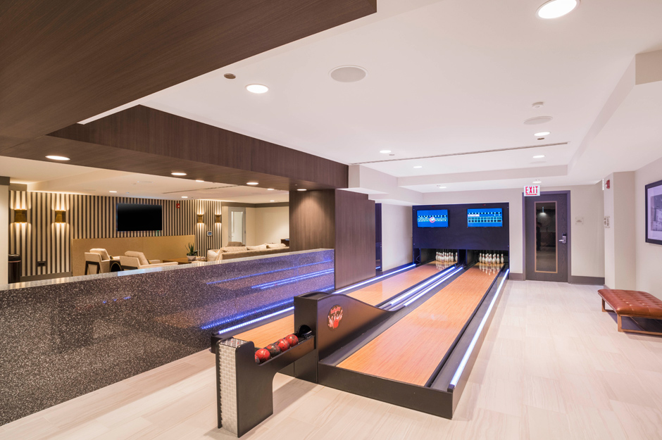 Bowl, CoWork, or Pamper Your Pet in This South Loop Apartment Building