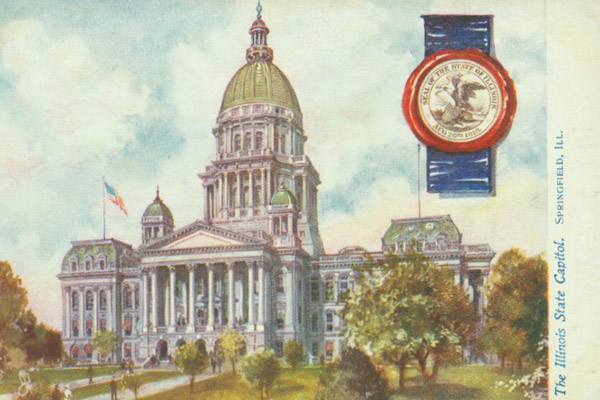 Illinois capitol postcard