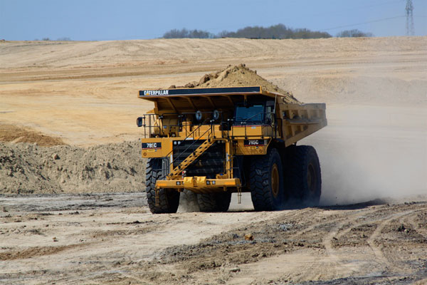 Caterpillar dump truck