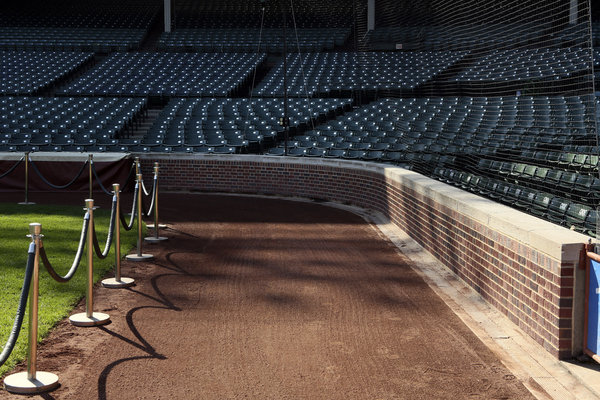 Wrigley field behind home plate