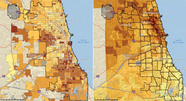 chicago life expectancy map