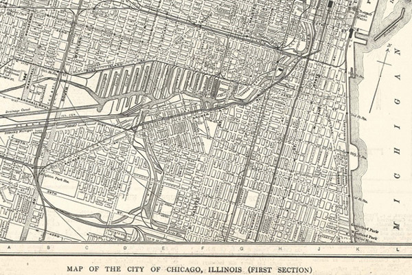 chicago vintage map