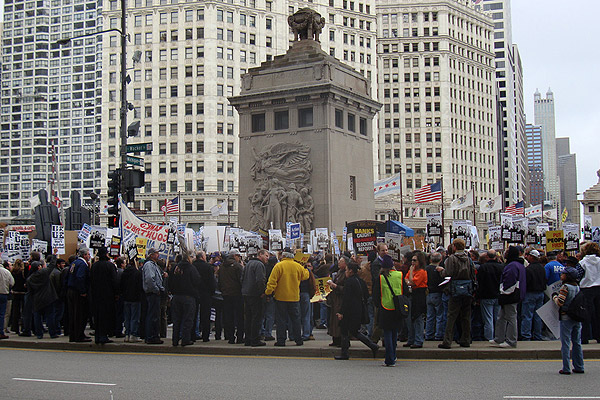 Chicago protest march