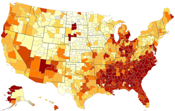 From the Cotton Belt to the Black Belt: Economic Mobility and the