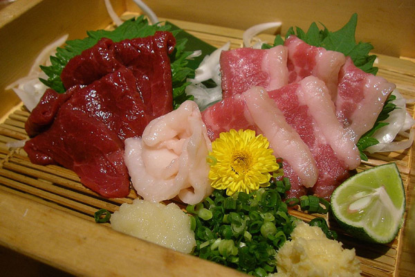 horse meat sashimi