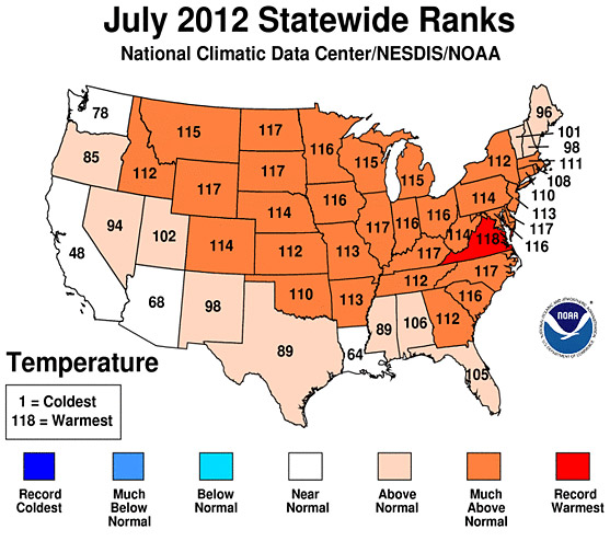 weather hottest july