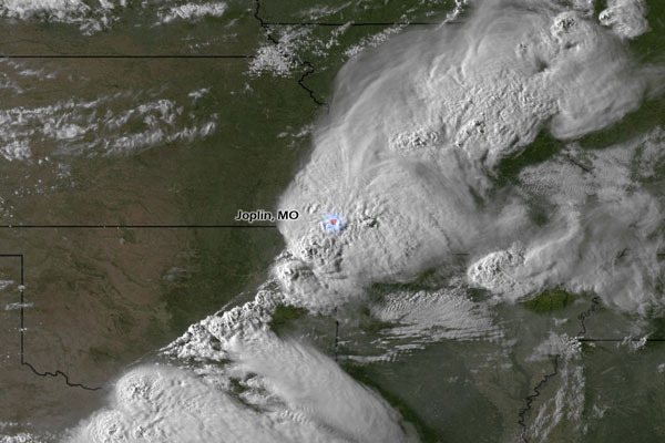 Joplin tornado NOAA satellite