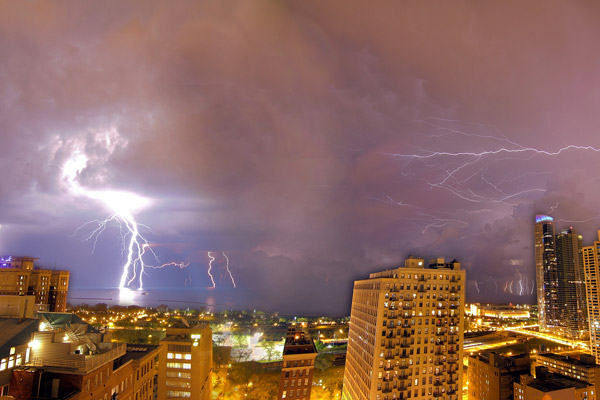 Lightning storm