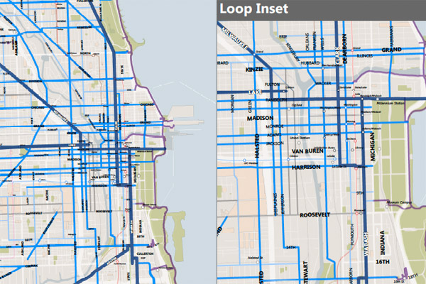 Chicago loop bike lane plan