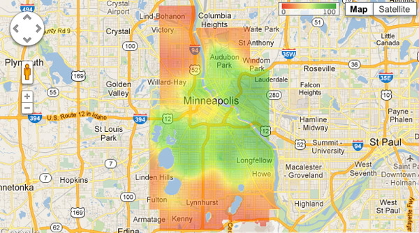 Minneapolis bike map