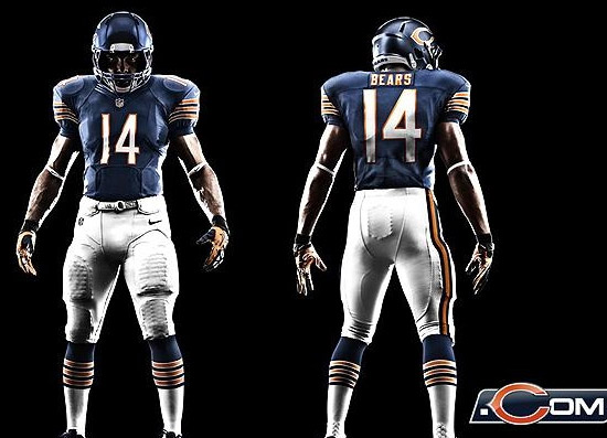 New Chicago Bears Uniforms